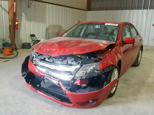 3FAHP0JG6CR351936 - 2012 FORD FUSION SEL RED photo 2