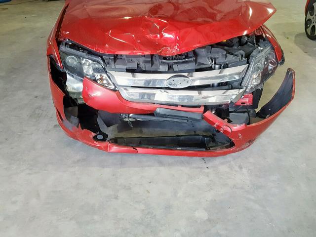 3FAHP0JG6CR351936 - 2012 FORD FUSION SEL RED photo 9