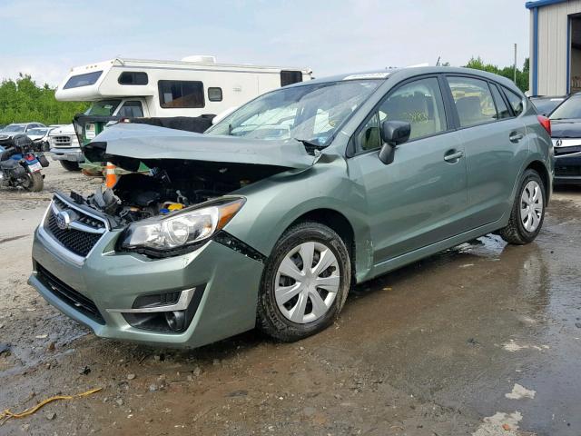 JF1GPAA69FH268208 - 2015 SUBARU IMPREZA GREEN photo 2