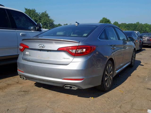 5NPE34AF0FH104863 - 2015 HYUNDAI SONATA SPO GRAY photo 4