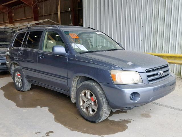 JTEGD21A540083657 - 2004 TOYOTA HIGHLANDER BLUE photo 1