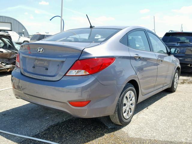 KMHCT4AE8GU036636 - 2016 HYUNDAI ACCENT SE GRAY photo 4