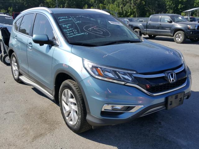 2HKRM3H77FH527947 - 2015 HONDA CR-V EXL TEAL photo 1