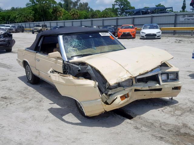 1C3BC55K6GG223771 - 1986 CHRYSLER LEBARON CREAM photo 1