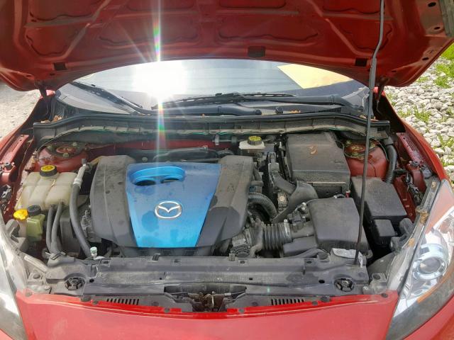 JM1BL1V72C1641385 - 2012 MAZDA 3 I RED photo 7