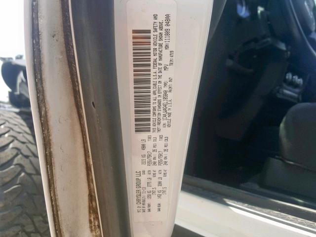 1C4AJWAG4EL185840 - 2014 JEEP WRANGLER S თეთრი ფოტო 10