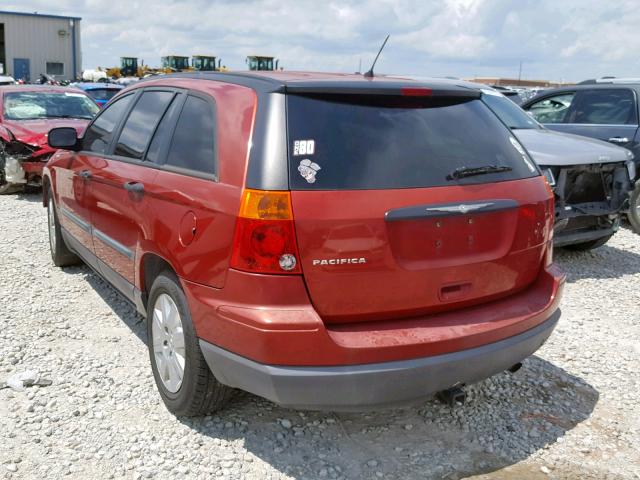 2A8GM48L37R110042 - 2007 CHRYSLER PACIFICA MAROON photo 3