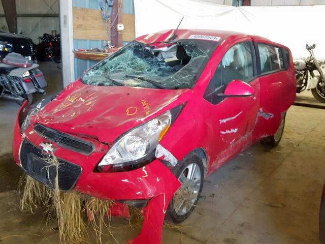 KL8CA6S90DC604606 - 2013 CHEVROLET SPARK LS RED photo 2