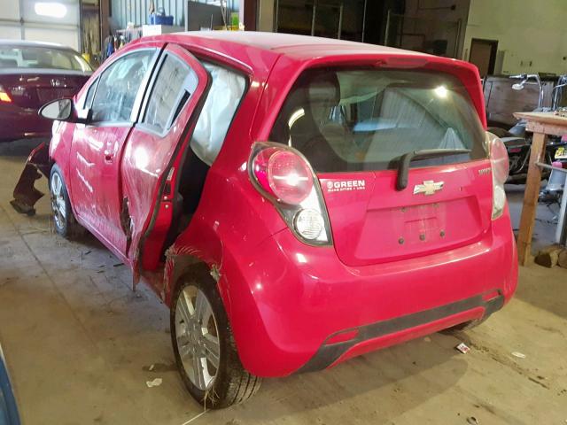 KL8CA6S90DC604606 - 2013 CHEVROLET SPARK LS RED photo 3