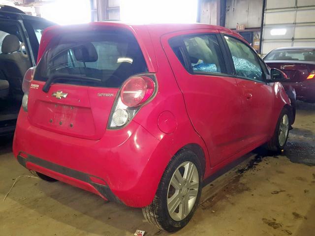 KL8CA6S90DC604606 - 2013 CHEVROLET SPARK LS RED photo 4