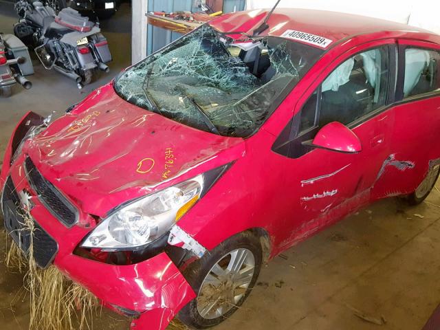 KL8CA6S90DC604606 - 2013 CHEVROLET SPARK LS RED photo 9