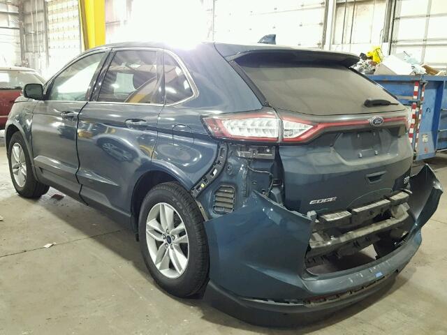 2FMPK4J91GBB60406 - 2016 FORD EDGE SEL BLUE photo 3