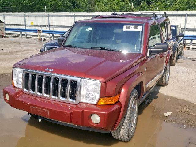 1J8HG58P67C623380 - 2007 JEEP COMMANDER RED photo 2