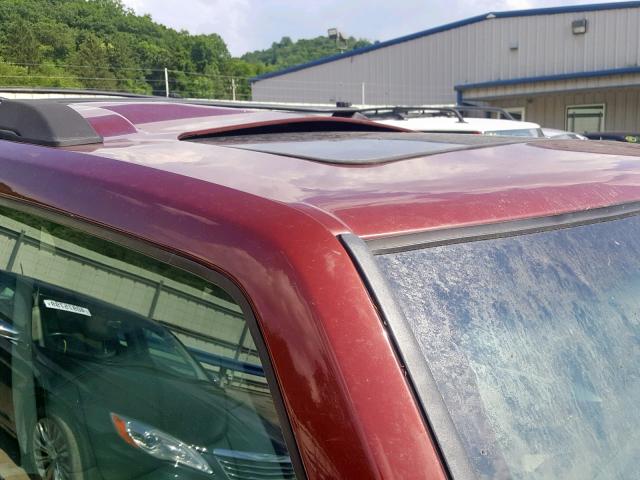 1J8HG58P67C623380 - 2007 JEEP COMMANDER RED photo 9