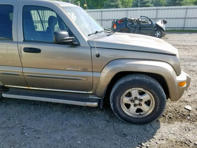 1J4GL58K43W592569 - 2003 JEEP LIBERTY LI GOLD photo 9