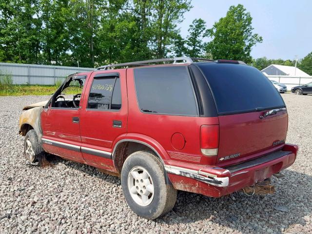 1GNDT13W4T2315351 - 1996 CHEVROLET BLAZER RED photo 3