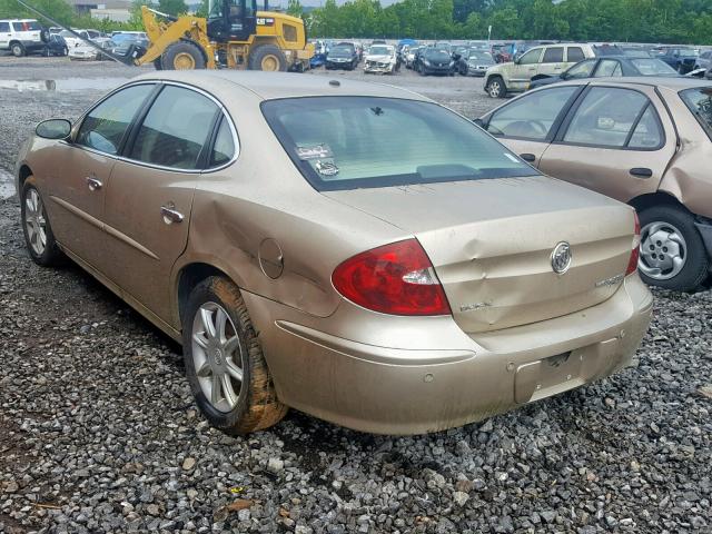 2G4WE537651213625 - 2005 BUICK LACROSSE C GOLD photo 3