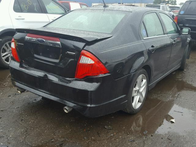 3FAHP0KC2AR165383 - 2010 FORD FUSION SPO BLACK photo 4