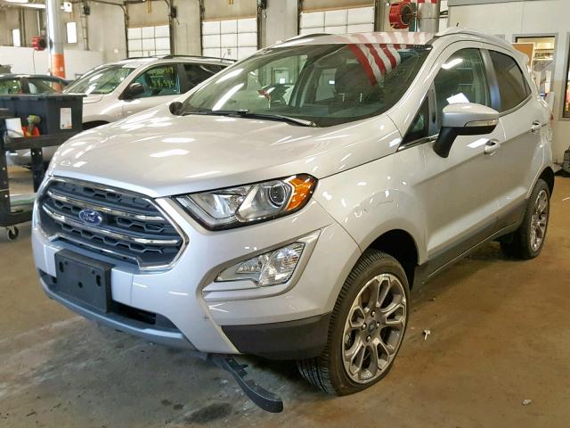 MAJ6P1WL3JC211454 - 2018 FORD ECOSPORT T SILVER photo 2