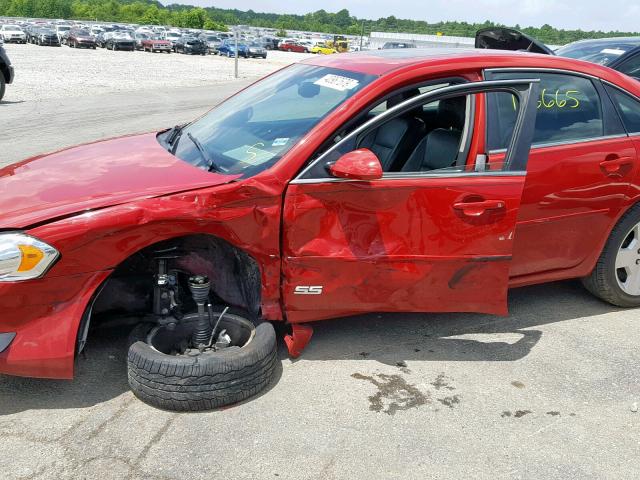 2G1WD58C989245853 - 2008 CHEVROLET IMPALA SUP 红色 照片 9