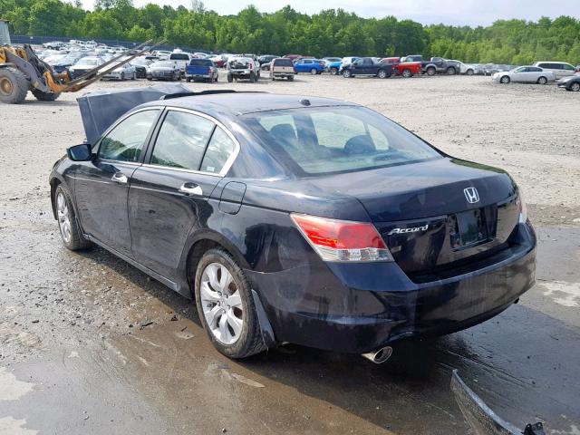 1HGCP36858A052299 - 2008 HONDA ACCORD EXL BLACK photo 3