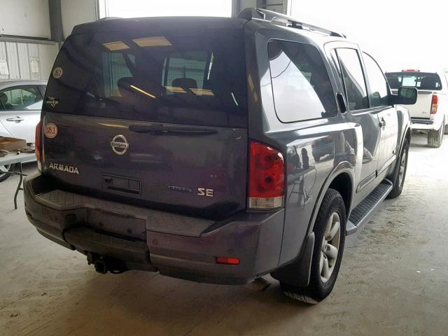 5N1BA08D18N622615 - 2008 NISSAN ARMADA SE GRAY photo 4