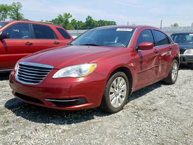 1C3CCBAB0CN166840 - 2012 CHRYSLER 200 LX BURGUNDY photo 2