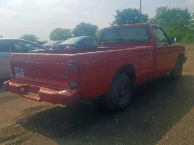 1GTCS14A0M0515716 - 1991 GMC SONOMA RED photo 4