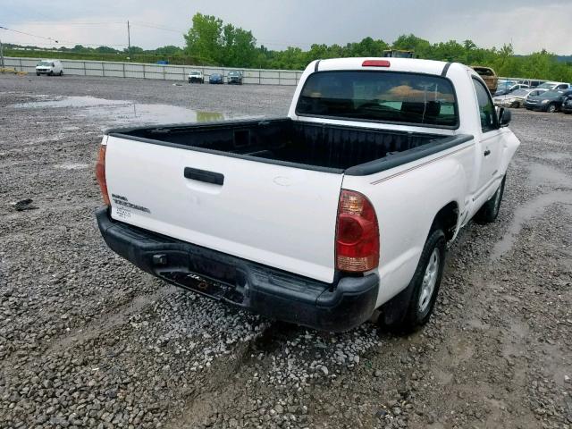 5TENX22N86Z240931 - 2006 TOYOTA TACOMA WHITE photo 4