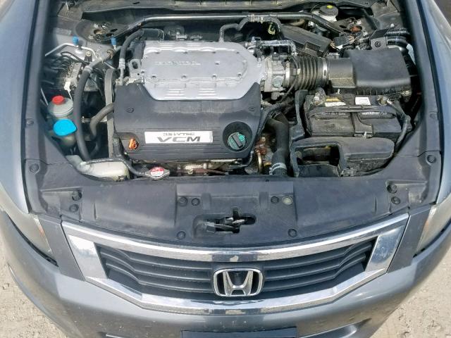 1HGCP36809A042748 - 2009 HONDA ACCORD EXL GRAY photo 7