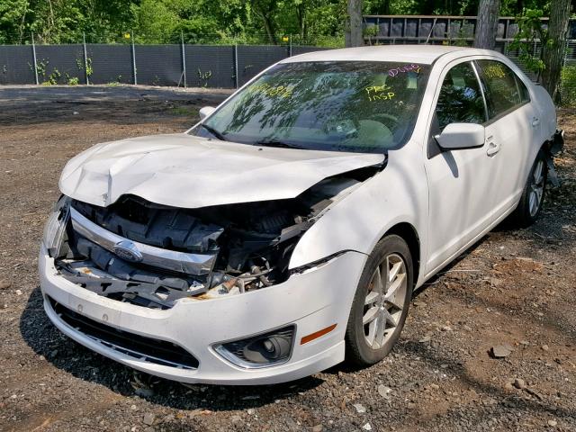 3FAHP0JA1AR222429 - 2010 FORD FUSION SEL WHITE photo 2