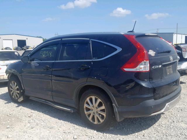 JHLRM4H76CC003155 - 2012 HONDA CR-V EXL BLACK photo 3