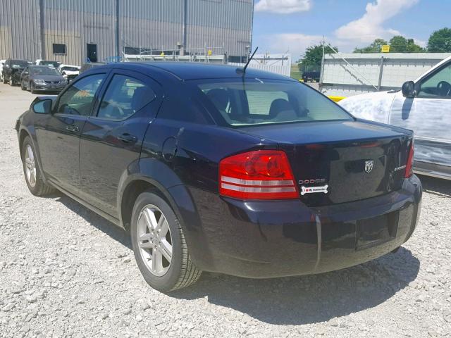 1B3CC1FB1AN229313 - 2010 DODGE AVENGER EX BLACK photo 3