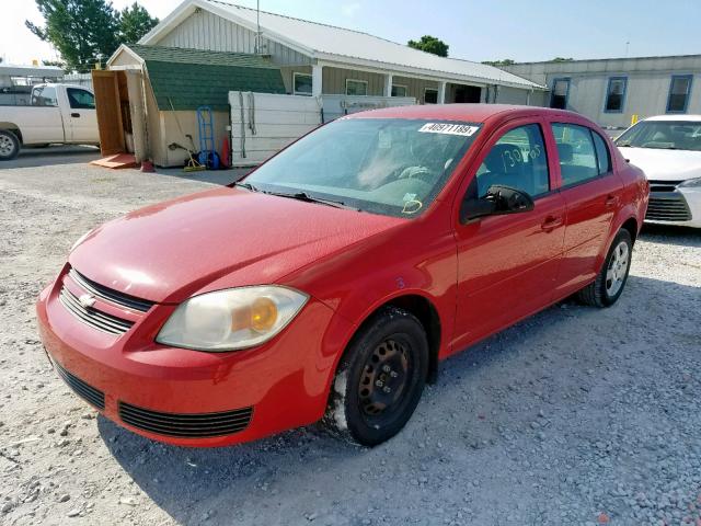 1G1AL55F477361506 - 2007 CHEVROLET COBALT LT RED photo 2