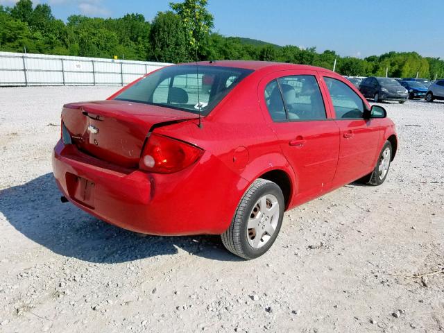 1G1AL55F477361506 - 2007 CHEVROLET COBALT LT RED photo 4