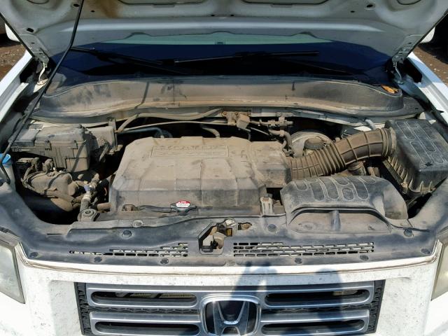 2HJYK16516H562396 - 2006 HONDA RIDGELINE WHITE photo 7