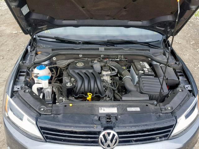 3VW2K7AJ8EM427382 - 2014 VOLKSWAGEN JETTA BASE GRAY photo 7