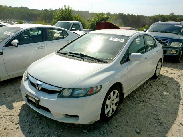 2HGFA1F51AH550113 - 2010 HONDA CIVIC LX WHITE photo 2