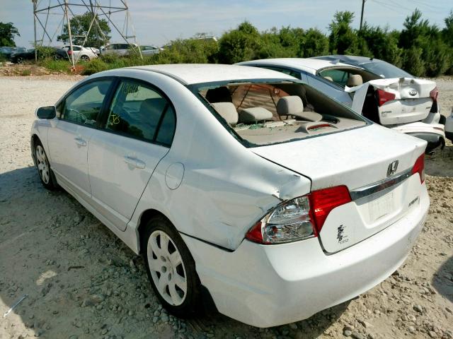 2HGFA1F51AH550113 - 2010 HONDA CIVIC LX WHITE photo 3