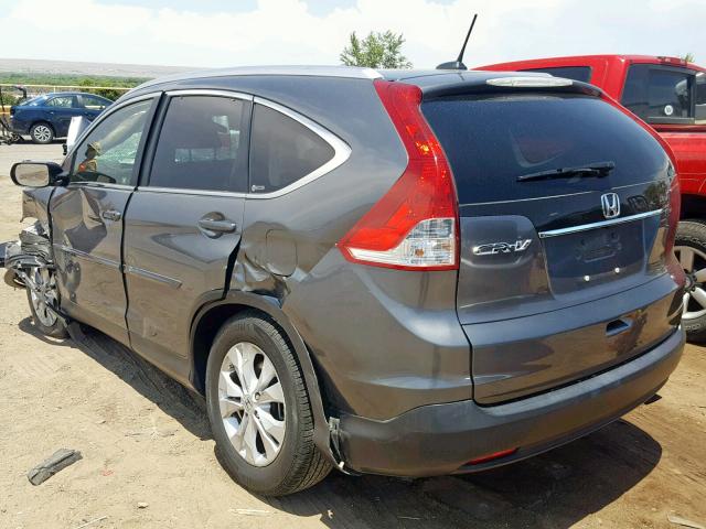 JHLRM3H74CC008400 - 2012 HONDA CR-V EXL GRAY photo 3