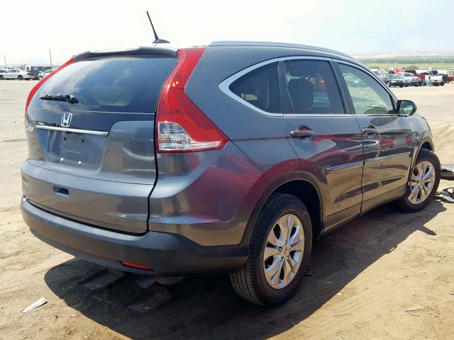 JHLRM3H74CC008400 - 2012 HONDA CR-V EXL GRAY photo 4