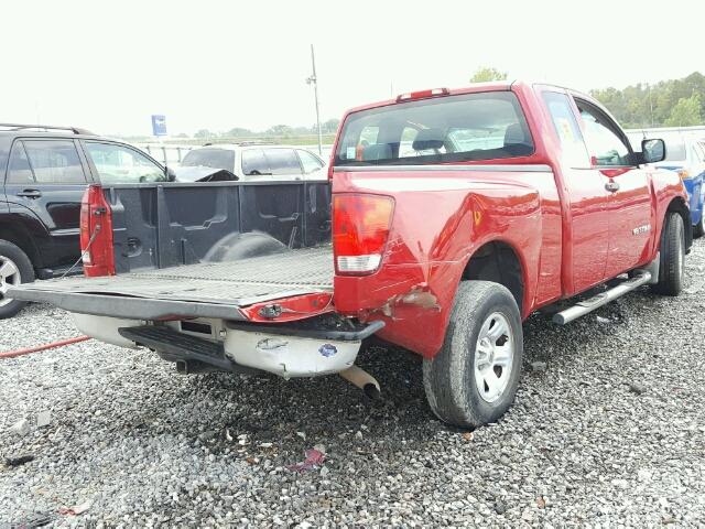 1N6AA06A36N513558 - 2006 NISSAN TITAN RED photo 4