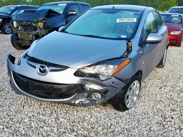 JM1DE1LY4C0131723 - 2012 MAZDA MAZDA2 SILVER photo 2