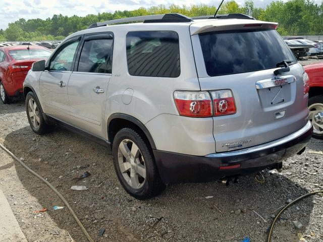 1GKLVMED6AJ181431 - 2010 GMC ACADIA SLT SILVER photo 3