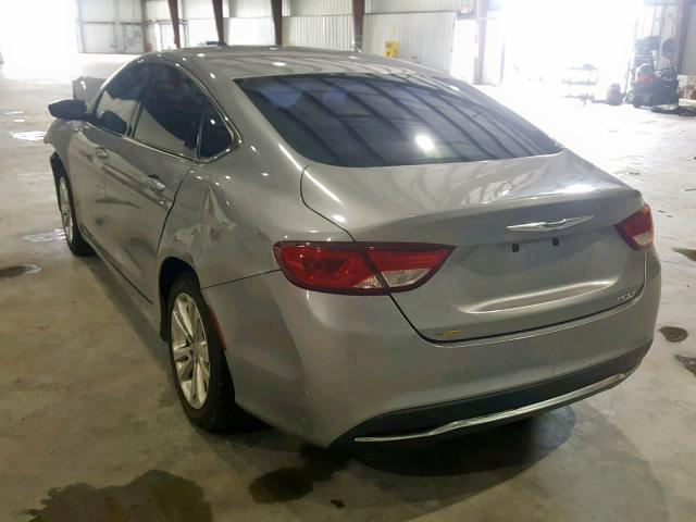 1C3CCCAB9FN630542 - 2015 CHRYSLER 200 LIMITE SILVER photo 3