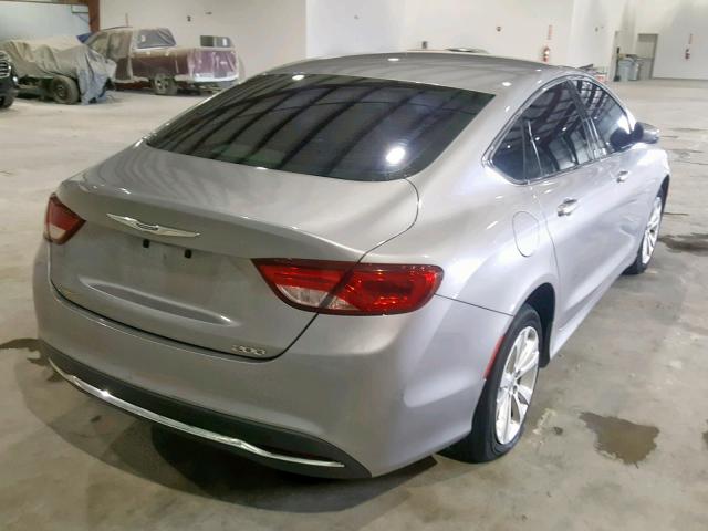 1C3CCCAB9FN630542 - 2015 CHRYSLER 200 LIMITE SILVER photo 4