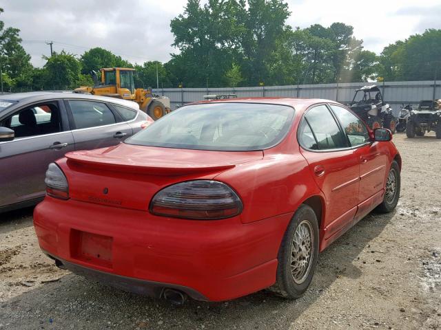 1G2WP52K8VF311086 - 1997 PONTIAC GRAND PRIX RED photo 4