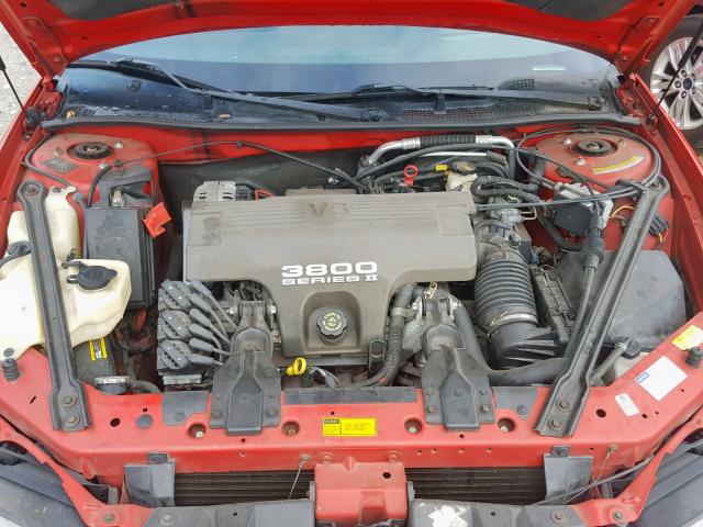 1G2WP52K8VF311086 - 1997 PONTIAC GRAND PRIX RED photo 7