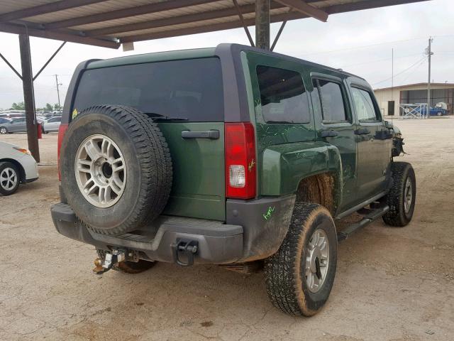 5GTDN136868184017 - 2006 HUMMER H3 GREEN photo 4