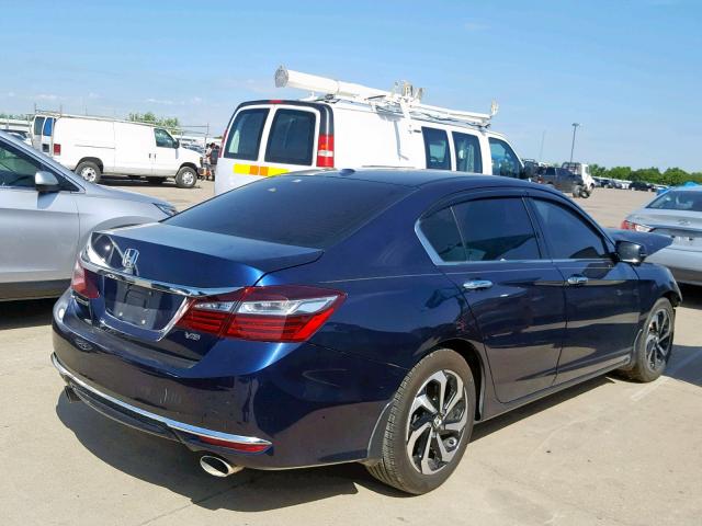 1HGCR3F83HA001264 - 2017 HONDA ACCORD EXL BLUE photo 4